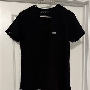 Figs Women's Black Short Sleeve Top